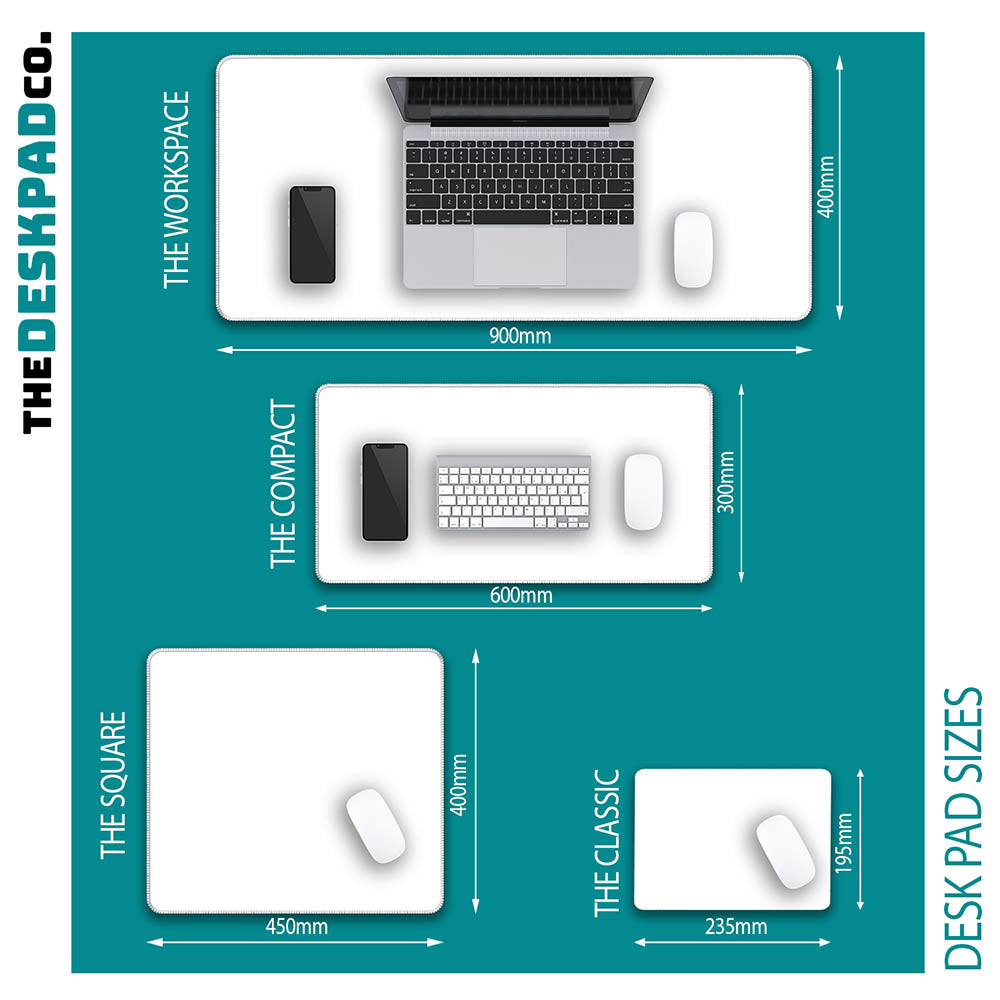 THE SQAURE – 450X400MM BRANDED DESK PAD